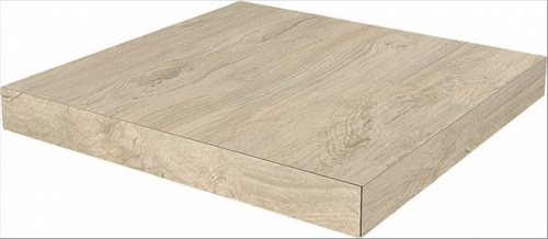 Керамический гранит KERAMA MARAZZI Ступень угловая клееная левая Сальветти капучино светлый  33x33x0,9