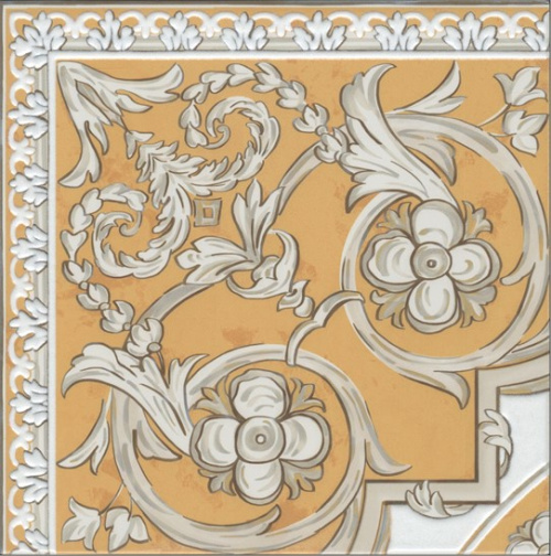 Керамический гранит KERAMA MARAZZI Декор Алмаш угол жёлтый 30x30x0,8