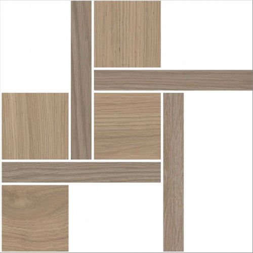 Керамический гранит KERAMA MARAZZI Декор Альберони 2 наборный коричневый светлый матовый обрезной 27,5x27,5x0,9