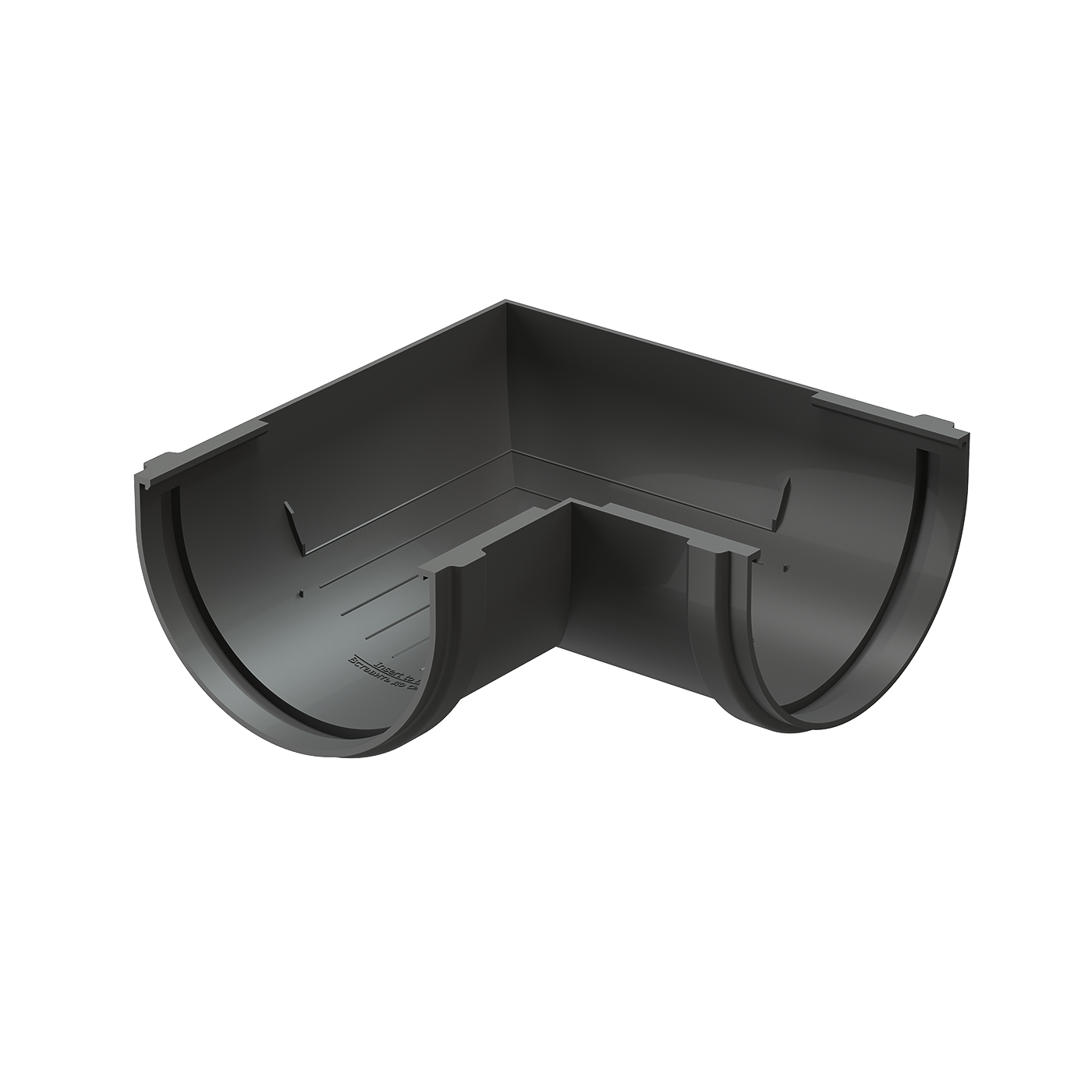 Угловой элемент внешний 90° Docke Standard, RAL 7024 серый
