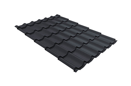 Волновой профиль Grand Line Classic, 0,5 GreenCoat Pural BT, Zn 275, RR 23 темно-серый (RAL 7024 мокрый асфальт) 