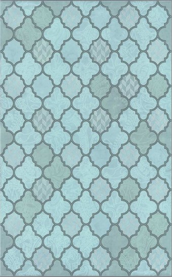 Керамическая плитка KERAMA MARAZZI Декор Фоскари бирюзовый глянцевый 25x40x0,8