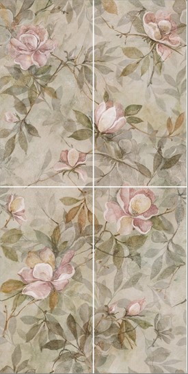 Керамическая плитка KERAMA MARAZZI Панно Магнолия 1 матовый 60x120x0,9 из 4 частей (30х60)