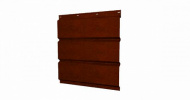 Софит металлический без перфорации Grand Line / Гранд Лайн, Print elite 0.45, цвет Cherry Wood (Бразильская вишня)