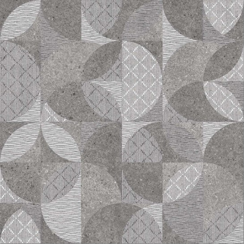 Керамический гранит KERAMA MARAZZI Фондамента серый декорированный обрезной 60x60x0,9