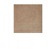 Фронтальная клинкерная ступень простая Paradyz Mattone Sabbia Brown, 300*300*11 мм