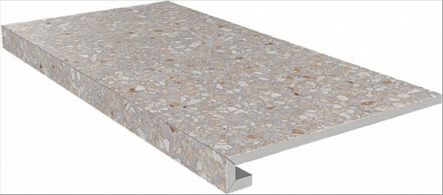 Керамический гранит KERAMA MARAZZI Ступень клееная Терраццо бежевый  33x60x0,9