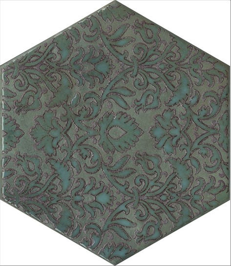 Керамический гранит KERAMA MARAZZI Декор Гроссето зелёный 20x23,1x0,7