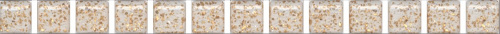 Керамическая плитка KERAMA MARAZZI Карандаш Бисер белый золото глянцевый 20x1,4x1,2