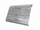 Металлический сайдинг Гранд Лайн / Grand Line профиль Вертикаль, Print premium 0.45, цвет Silver Woo
