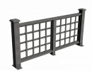 Секция ограждения Дувр GRINDERDECO, 2120х1075 мм, серый базальт