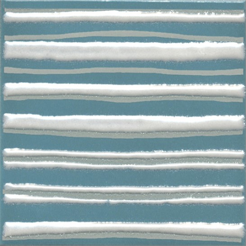 Керамический гранит KERAMA MARAZZI Декор Бахия 3 бирюзовый глянцевый 9,8x9,8x0,7