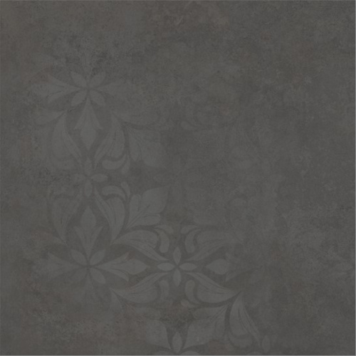 Керамический гранит KERAMA MARAZZI Хадду серый тёмный матовый декорированный 40,2x40,2x0,8