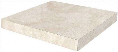 Керамический гранит KERAMA MARAZZI Ступень угловая клееная Роверелла бежевый светлый  33x33x0,9