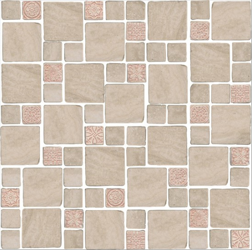 Керамический гранит KERAMA MARAZZI Декор Риальто Антика 4 мозаичный бежевый матовый 30x30x0,9