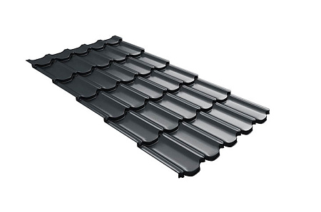 Волновой профиль Grand Line Kvinta plus 3D, 0,5 GreenCoat Pural BT Matt, Zn 275, RR2H3 (RAL 7016 антрацитово-серый) 