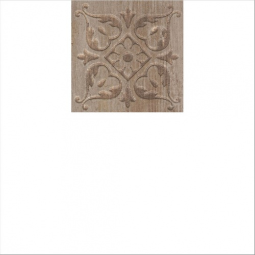 Керамический гранит KERAMA MARAZZI Вставка Браш Вуд коричневый  9,9x9,9x0,8