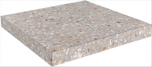 Керамический гранит KERAMA MARAZZI Ступень угловая клееная Терраццо бежевый  33x33x0,9