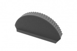 Заглушка конька полукруглого торцевая Aquasystem 0.5 PE MATT, Zn 140, R90, RAL 9005 черный