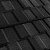 Композитная черепица Метротайл (Metrotile) серия MetroViksen, цвет черный, 1330х410 мм