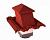 Вентиляционный выход Gerard G 15-45 (пластик), 150х150 мм, spanish red (231)