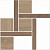 Керамический гранит KERAMA MARAZZI Декор Альберони 3 наборный коричневый матовый обрезной 27,5x27,5x0,9