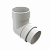Колено 72° Docke LUX цвет пломбир (RAL 9003)