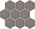 Керамическая плитка KERAMA MARAZZI Тюрен коричневый матовый из 9 частей 12x10,4x0,7