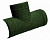T-образный конек 205 Gerard полукруглый, пластик, 515 мм, forest green (131)