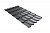 Волновой профиль Grand Line Kvinta plus 3D, 0,5 GreenCoat Pural BT Matt, Zn 275, RR 23 темно-серый (RAL 7024 мокрый асфальт) 