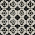 Керамический гранит KERAMA MARAZZI Декор Фреджио 3 черно-белый 20x20x0,8