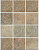 Керамический гранит KERAMA MARAZZI Брюссель микс матовый из 12 частей 9,8х9,8