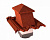 Вентиляционный выход Gerard G 15-45 (пластик), 150х150 мм, redwood (161)