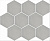 Керамическая плитка KERAMA MARAZZI Тюрен серый матовый из 9 частей 12x10,4x0,7
