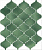 Керамическая плитка KERAMA MARAZZI Арабески Майолика зеленый глянцевый 26x30x0,7