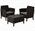 Дачная мебель Salemo balcony set Allibert (Аллиберт), цвет коричневый
