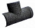 T-образный конек 205 Gerard полукруглый, пластик, 515 мм, dark silver (481)