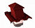 Вентиляционный выход Gerard G 15-45 (пластик), 150х150 мм, burgundy (151)