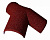Y-образный тройной конек Gerard 205 (уклон кровли от 30 до 45 градусов, пластик), burgundy (151)