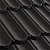 Композитная черепица Метротайл (Metrotile) серия MetroBond, цвет черный, 1330х410 мм