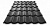 Металлочерепица Руукки Ruukki Monterrey Standart 0,5 Crown BT, Zn 275 (графитовый) RR2H3