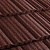 Композитная черепица Метротайл (Metrotile) серия MetroShake II, цвет бордо, 1330х410 мм