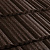 Композитная черепица Метротайл (Metrotile) серия MetroShake II, цвет айрон-барк, 1330х410 мм